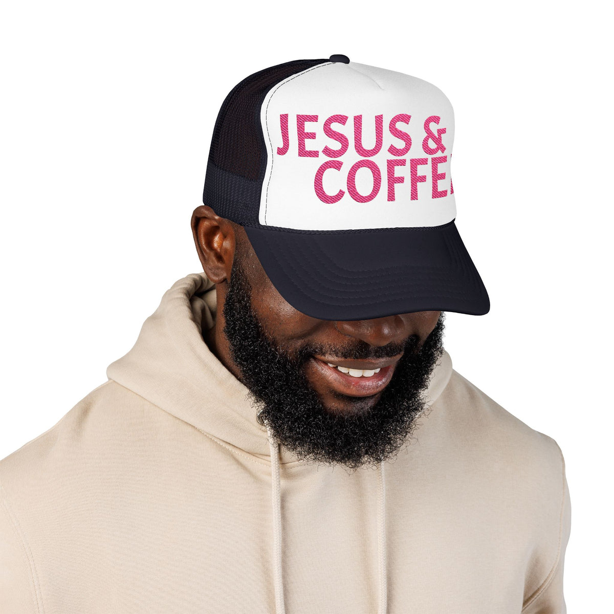 Jesus & coffee embroidered hat