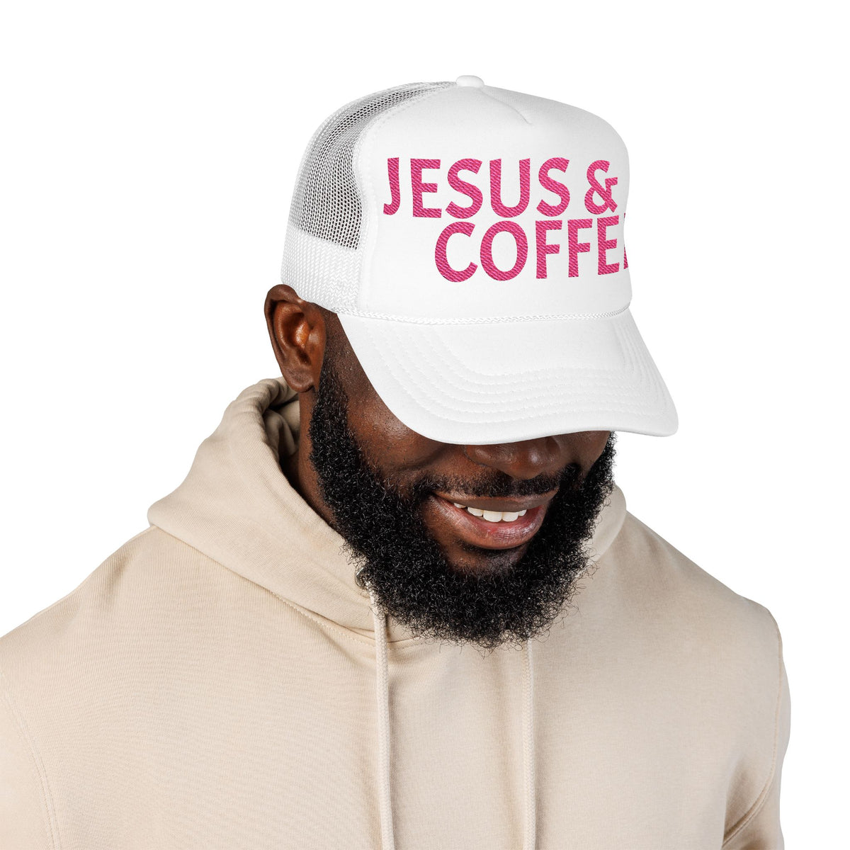 Jesus & coffee embroidered hat