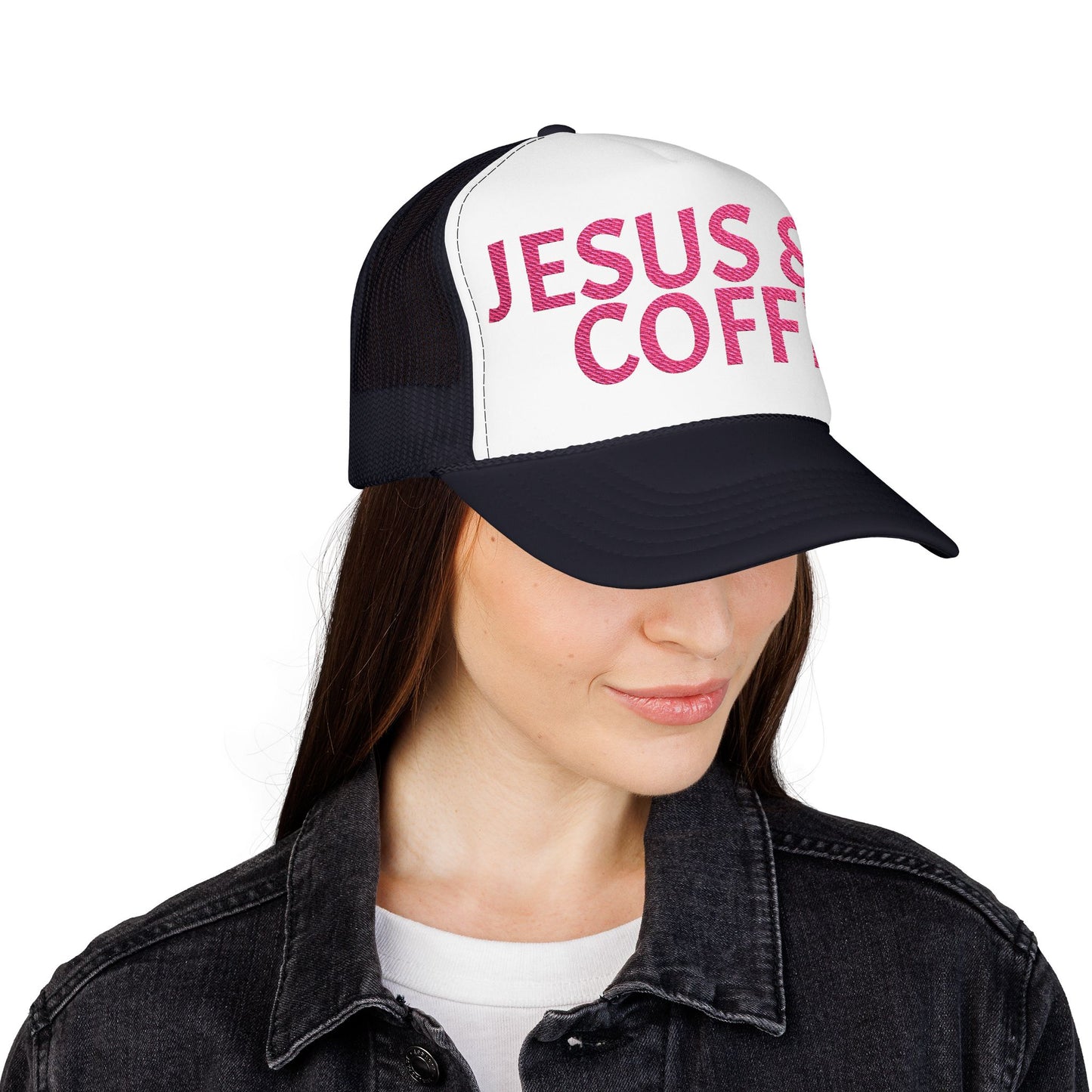Jesus & coffee embroidered hat